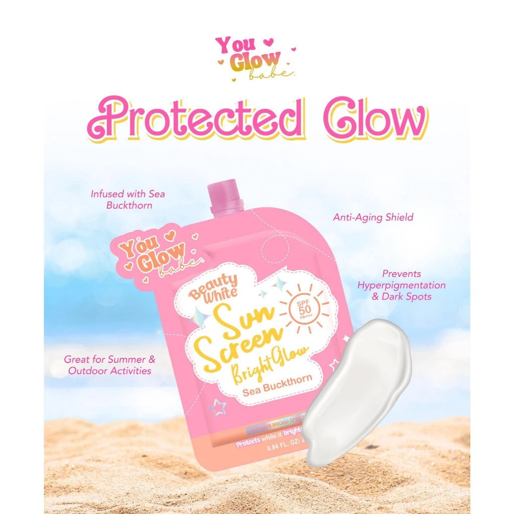 YOU GLOW BABE Beauty White Sunscreen Bright Glow SPF 50 PA+++