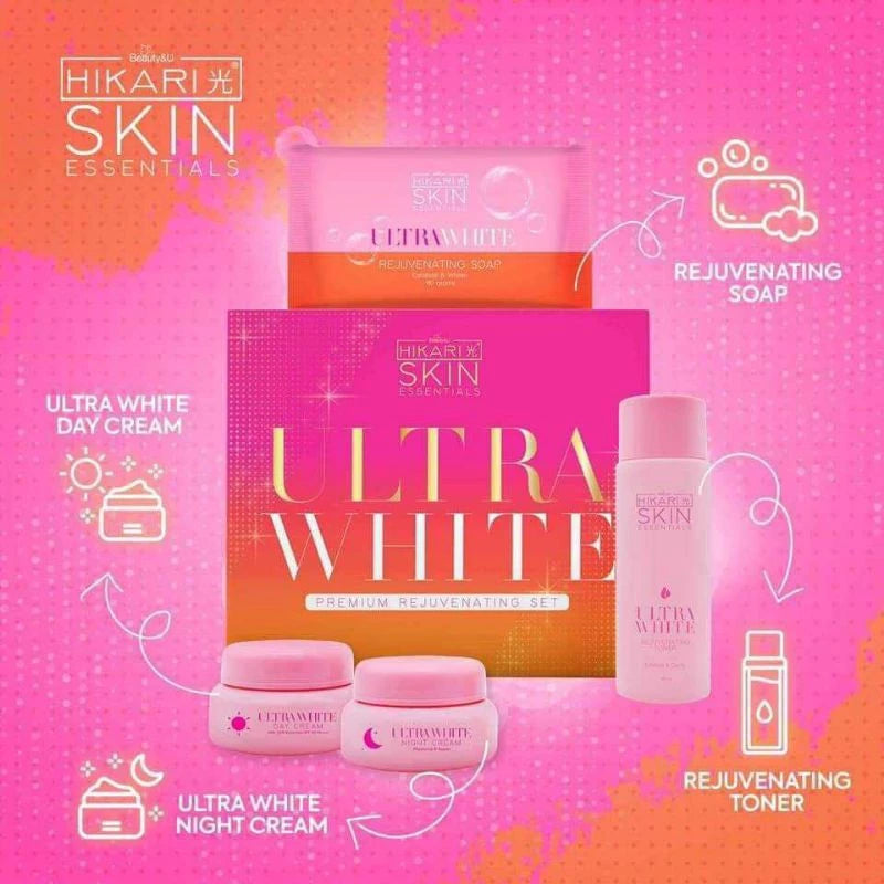 Hikari Skin Essentials Ultra White Premium Rejuvenating Set